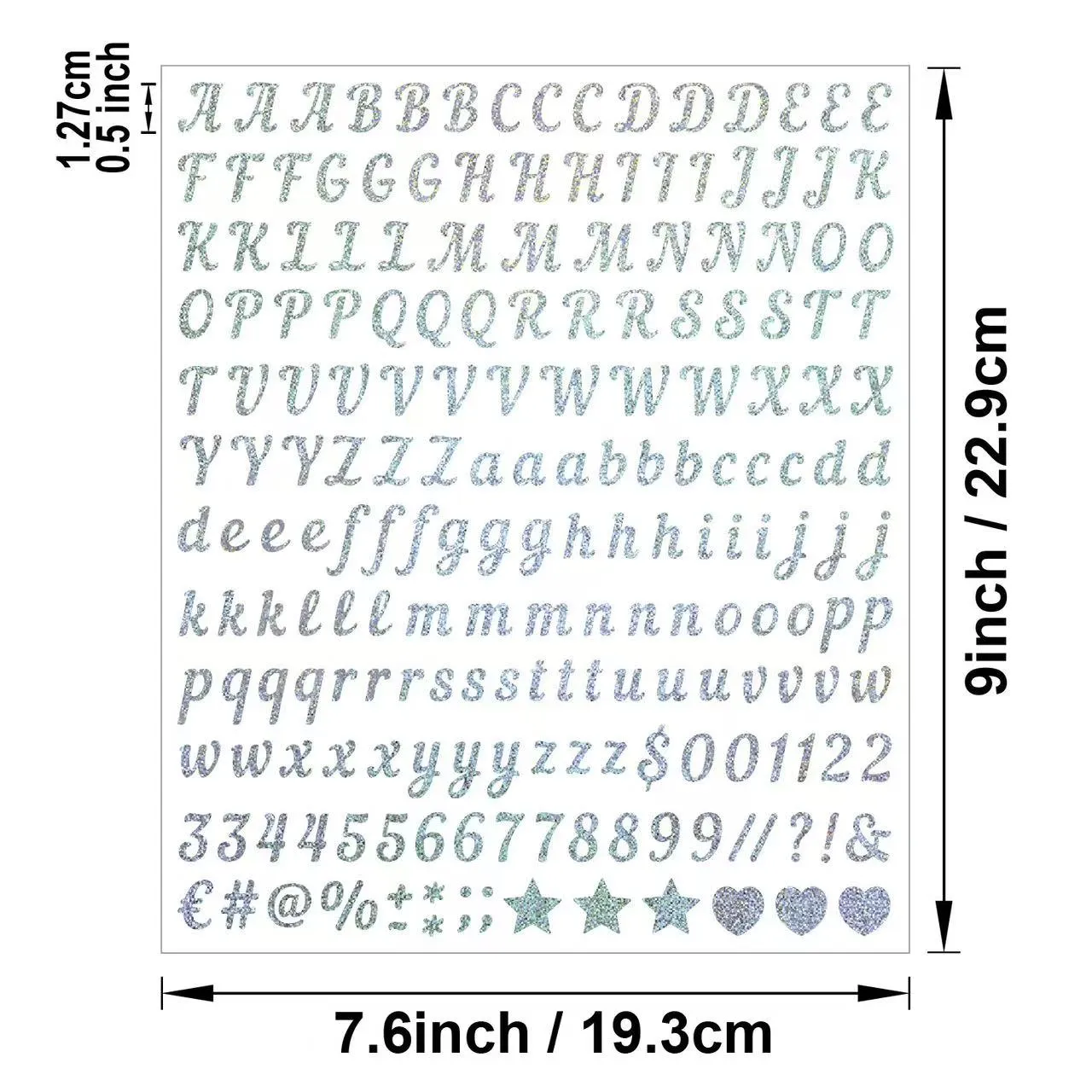 Sticker décoratif grès alphabétique et numérique