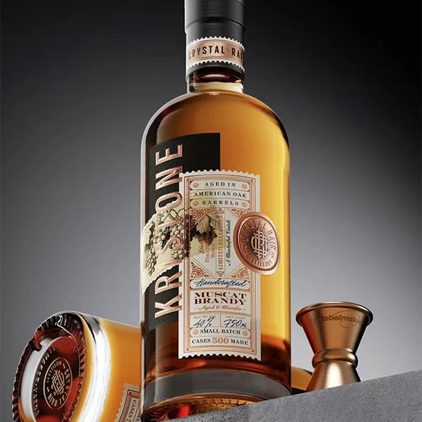 Étiquette de brandy