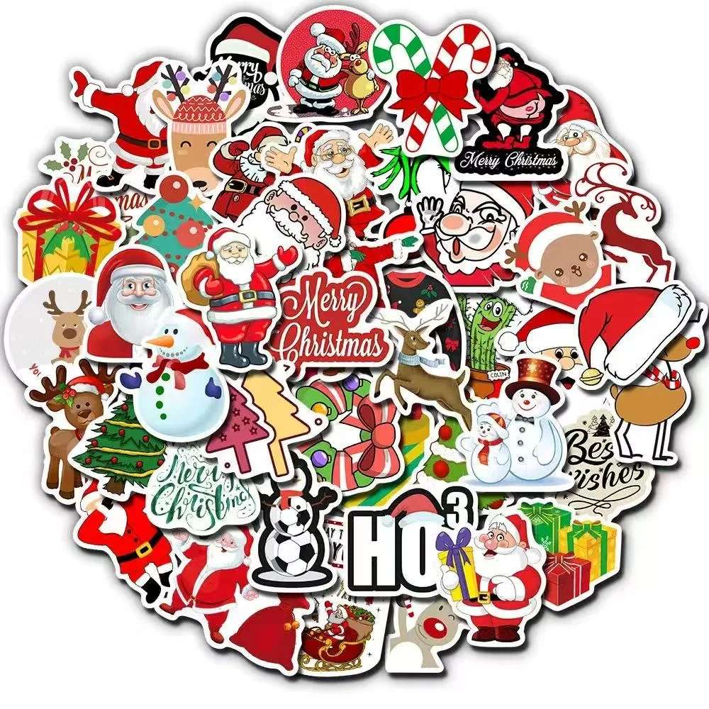 Stickers cadeaux de dessins animés de Noël