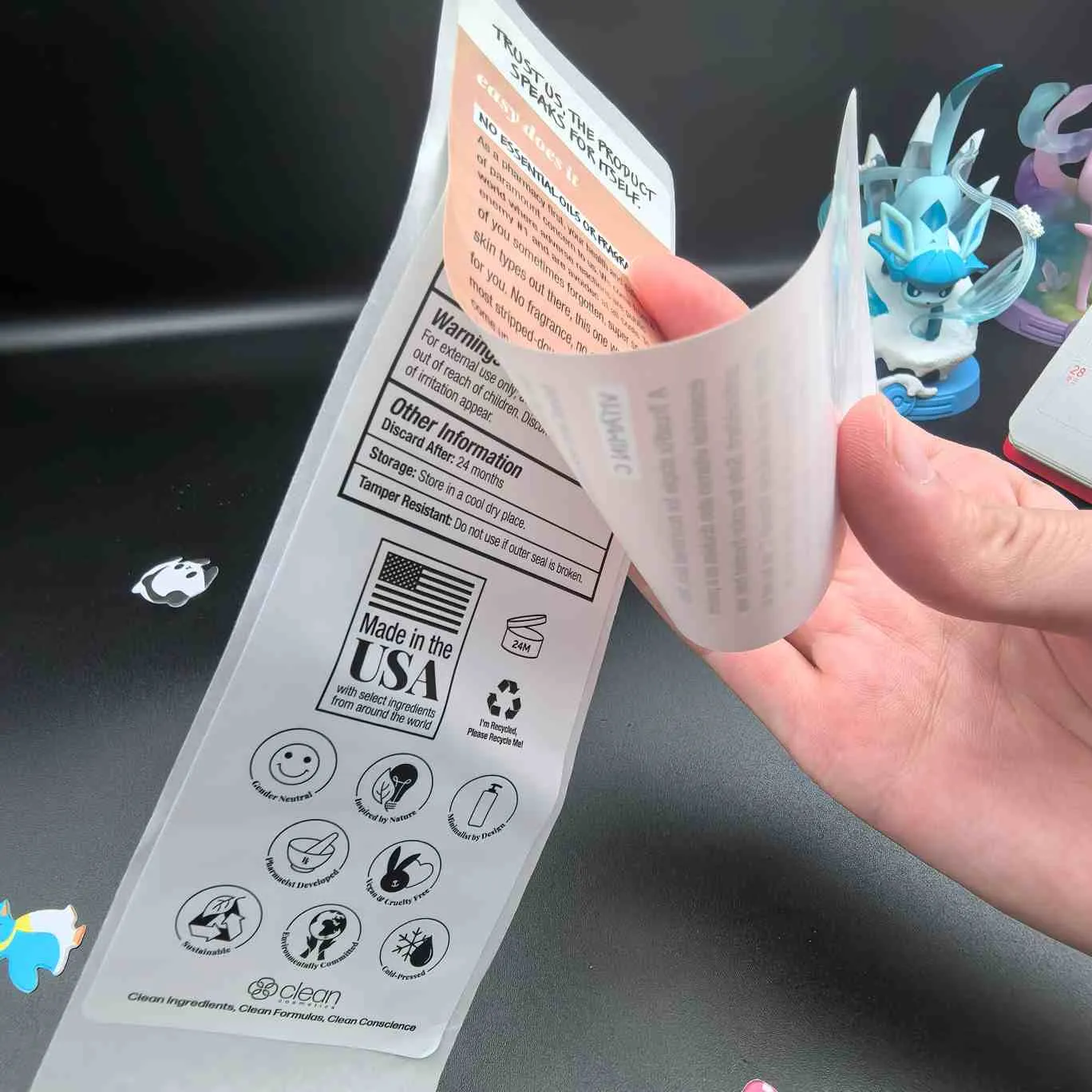 Multicouche pour étiquettes cosmétiques