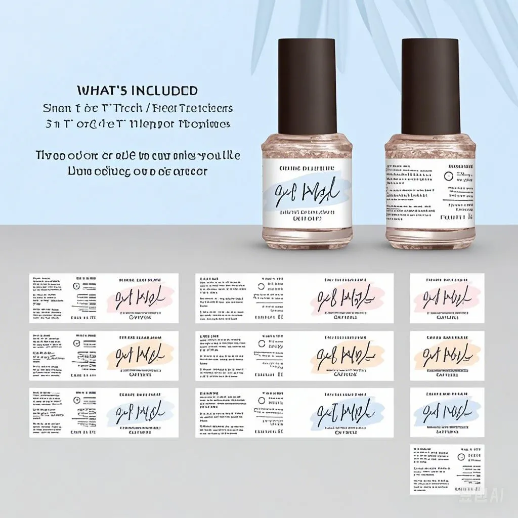 Étiquettes de vernis à ongles