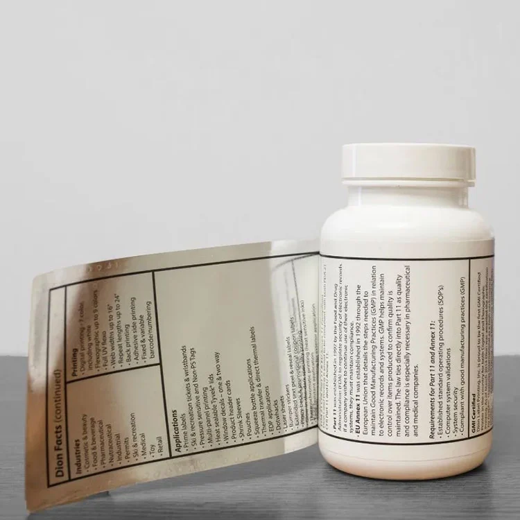 Étiquettes nutraceutiques et supplémentaires