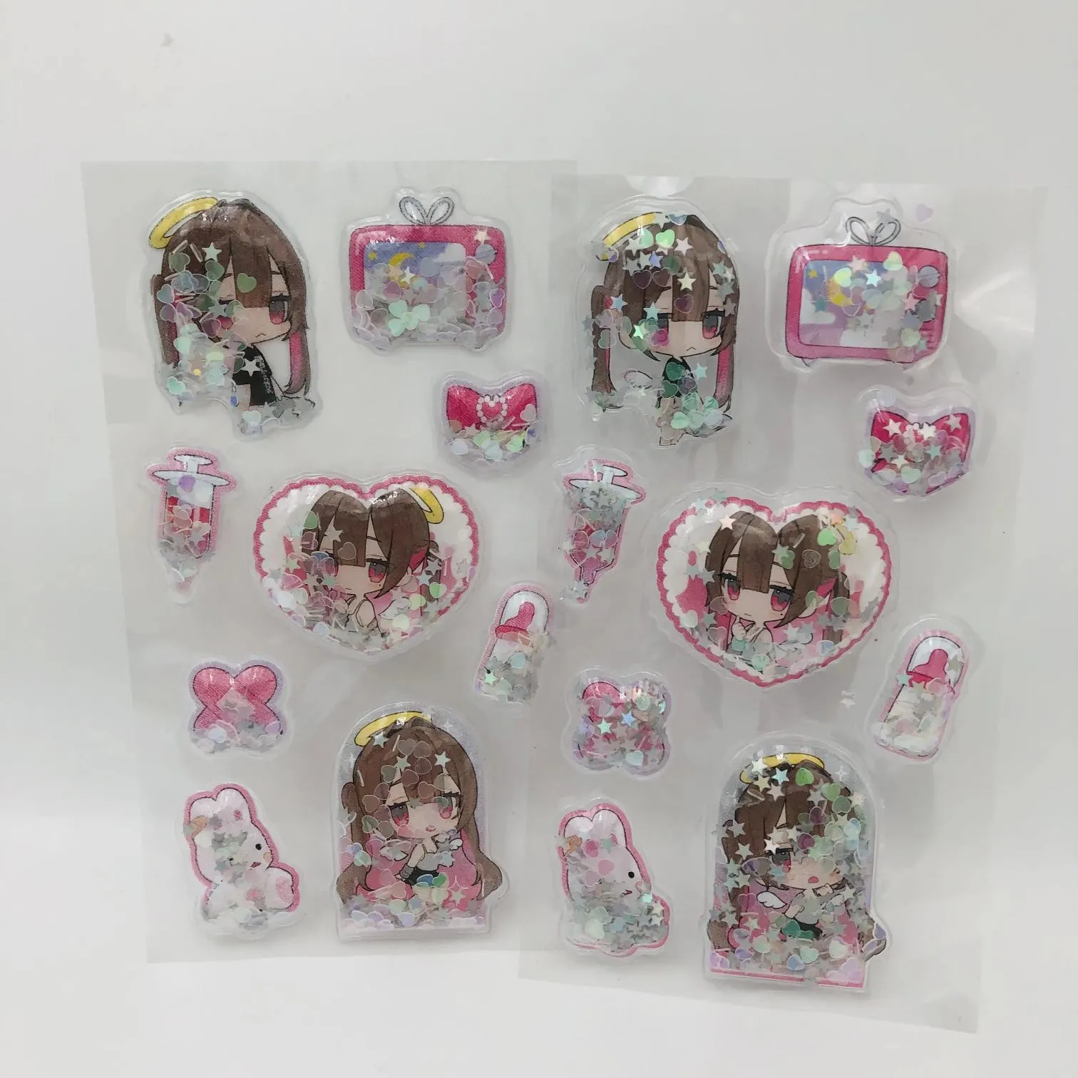 Autocollants shaker à paillettes