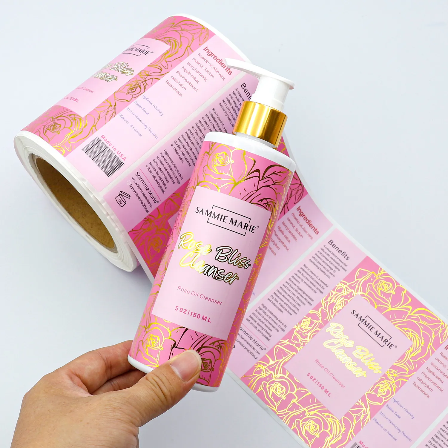 Étiquette de gel de douche
