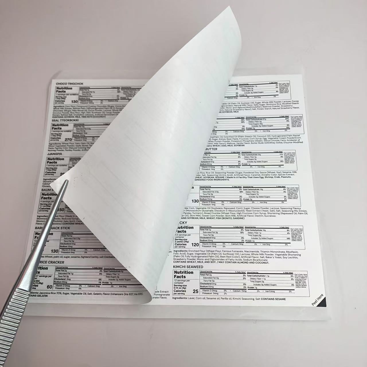 Compléments d'étiquettes 2 couches