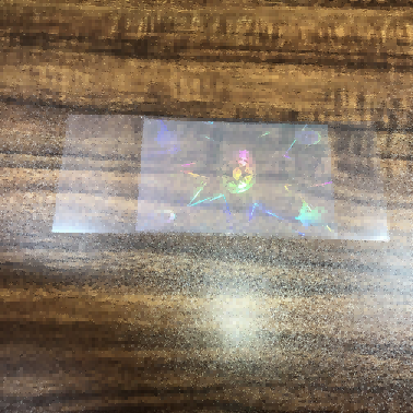 Autocollants holographiques transparents