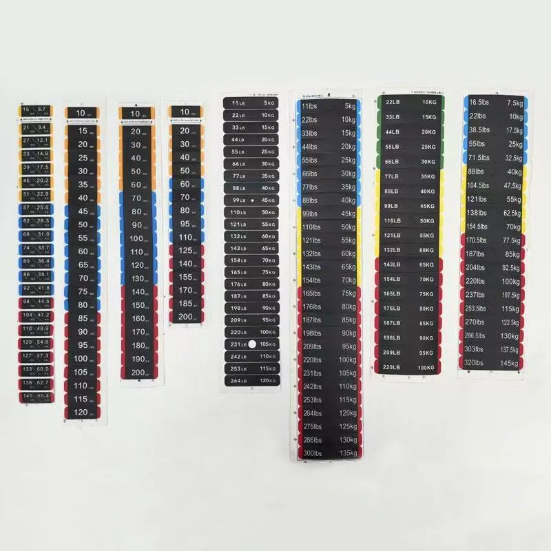 Autocollants d’étiquette de bloc de poids
